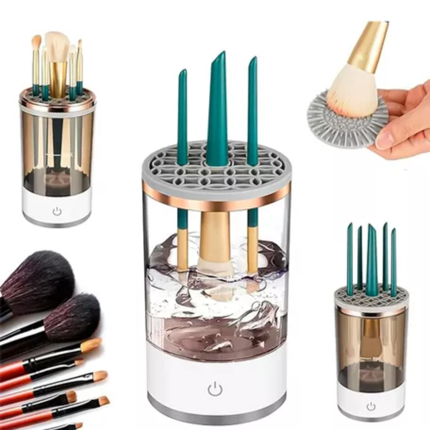 Limpiador Brochas Maquillaje Usb Pincele