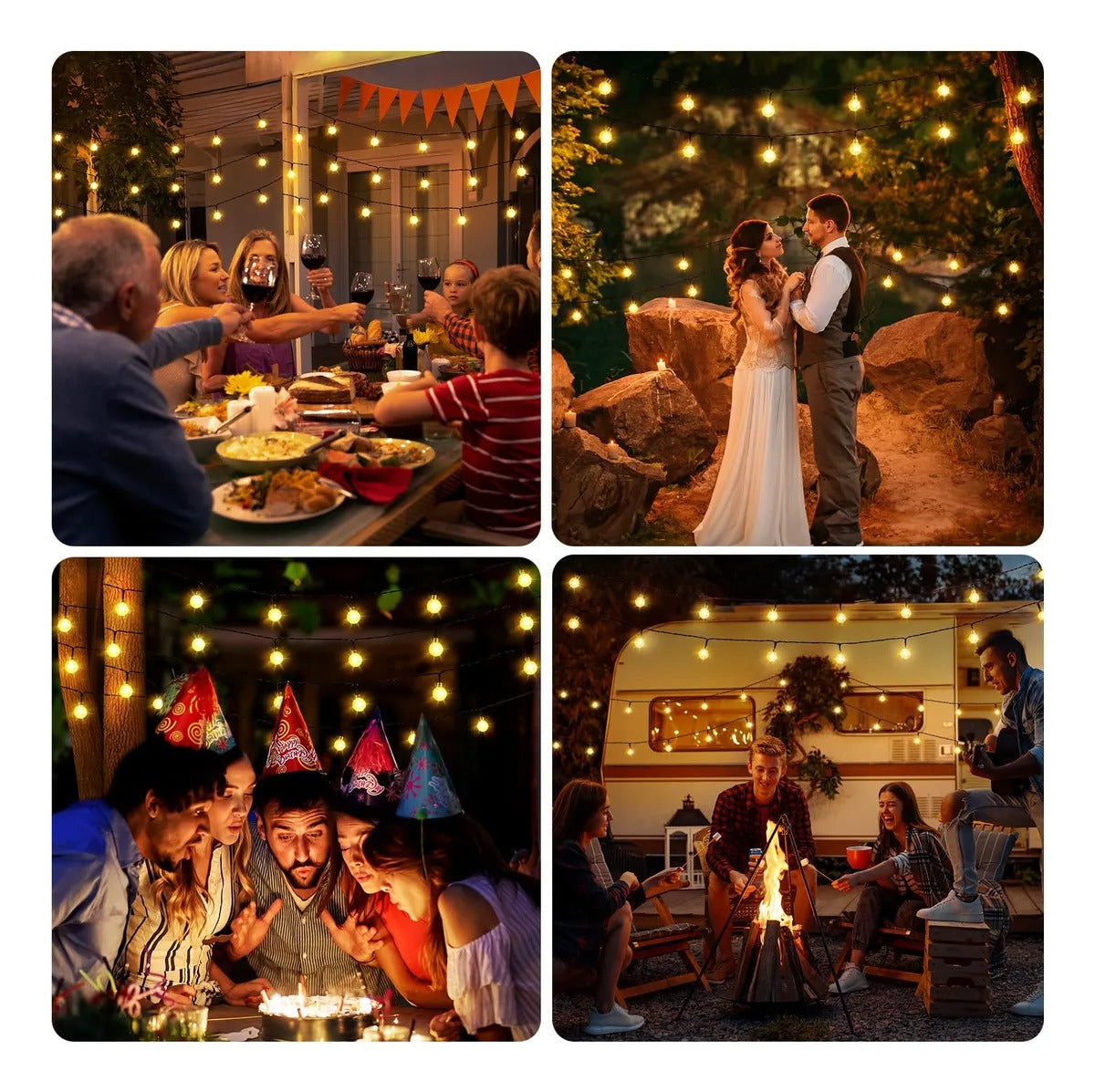 Luces gotas de agua solar 5m 20led