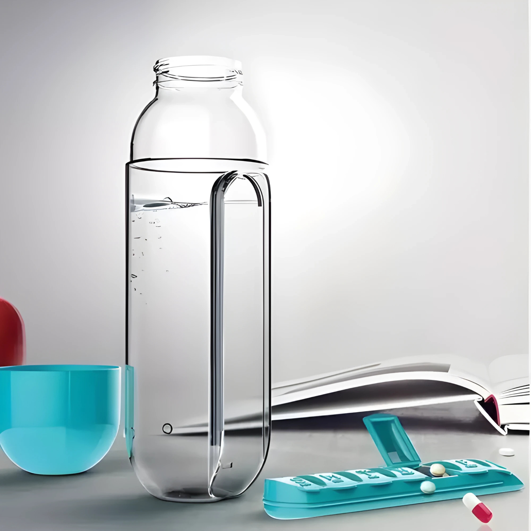 Botella Pastillero 2 en 1 Organizador